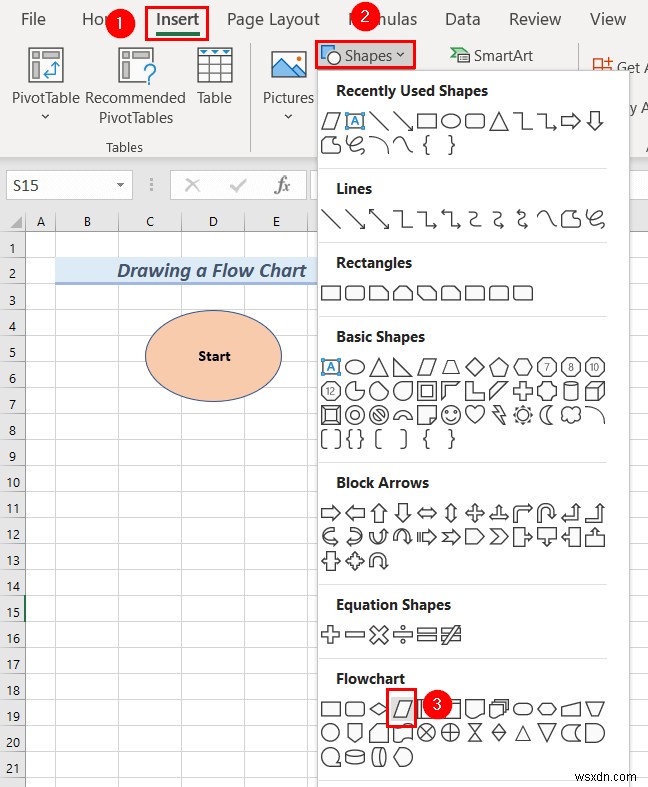 How to Draw Engineering Drawing in Excel (2 Suitable Examples)