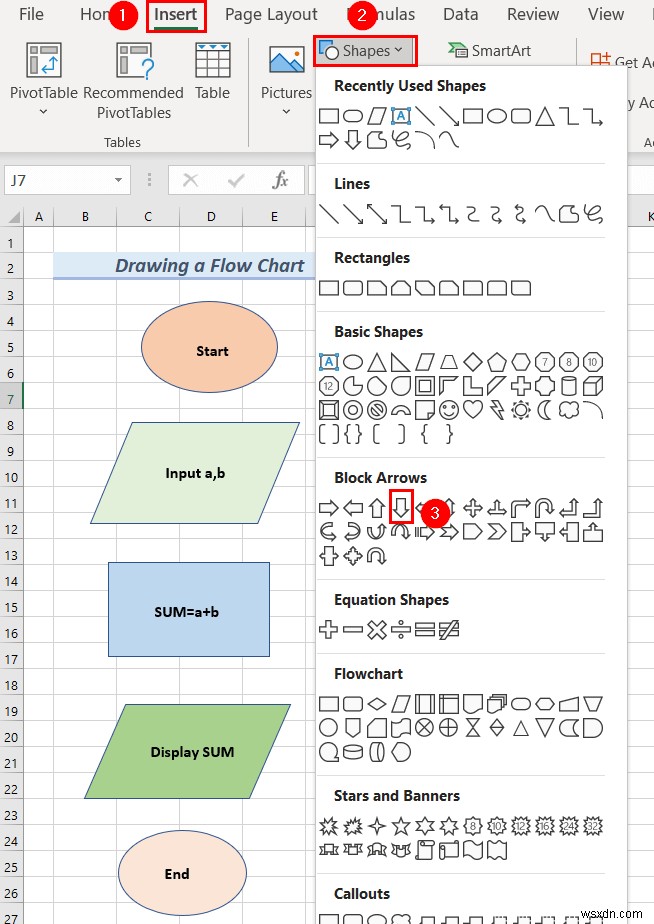 How to Draw Engineering Drawing in Excel (2 Suitable Examples)