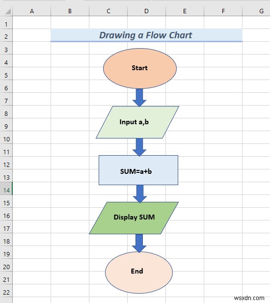 How to Draw Engineering Drawing in Excel (2 Suitable Examples)