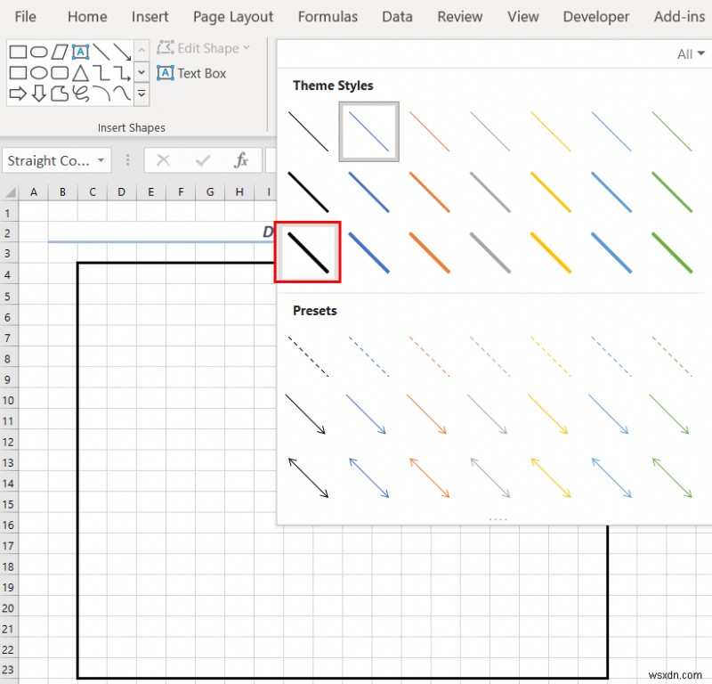 How to Draw Engineering Drawing in Excel (2 Suitable Examples)