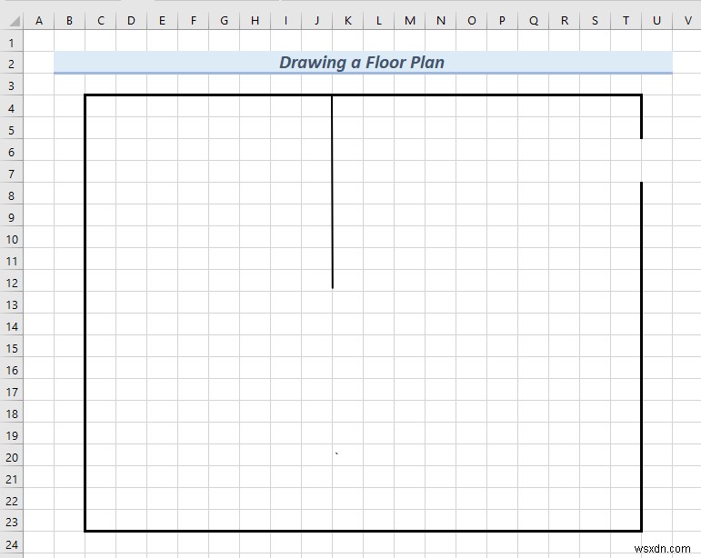 How to Draw Engineering Drawing in Excel (2 Suitable Examples)