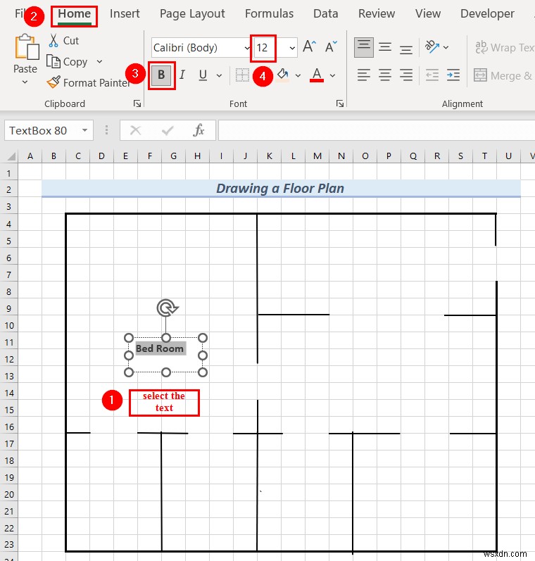 How to Draw Engineering Drawing in Excel (2 Suitable Examples)