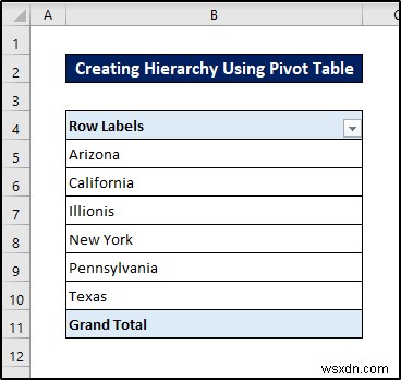 How to Create Hierarchy in Excel Pivot Table (with Easy Steps)