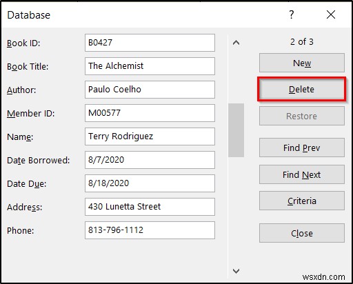 How to Create a Library Database in Excel (with Easy Steps)