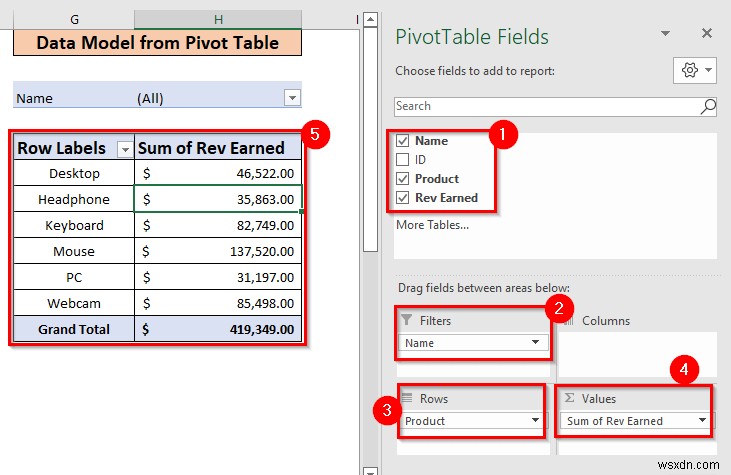 Remove Data Model from Pivot Table in Excel (with Easy Steps)