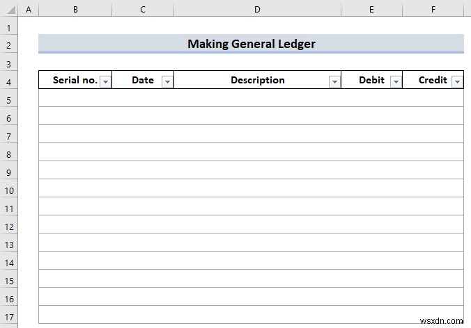 How to Make General Ledger in Excel (With Easy Steps)