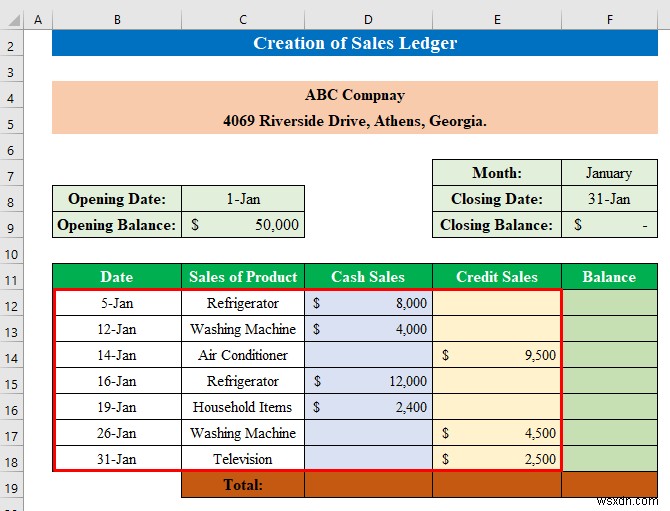 How to Create Sales and Purchase Ledger in Excel