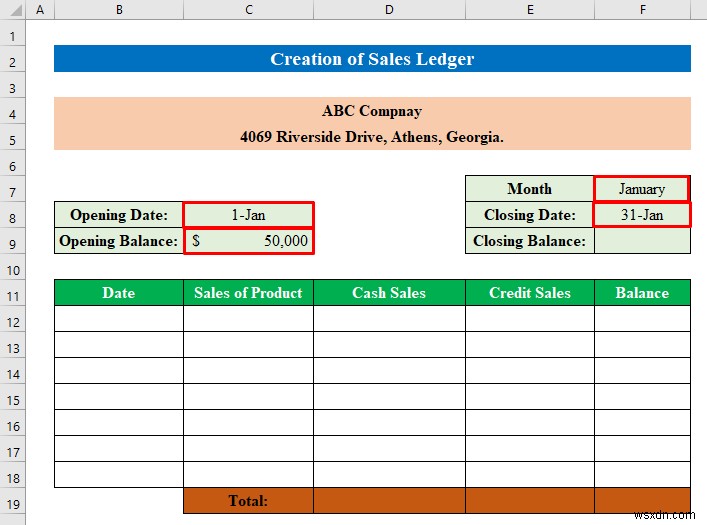 How to Create Sales and Purchase Ledger in Excel