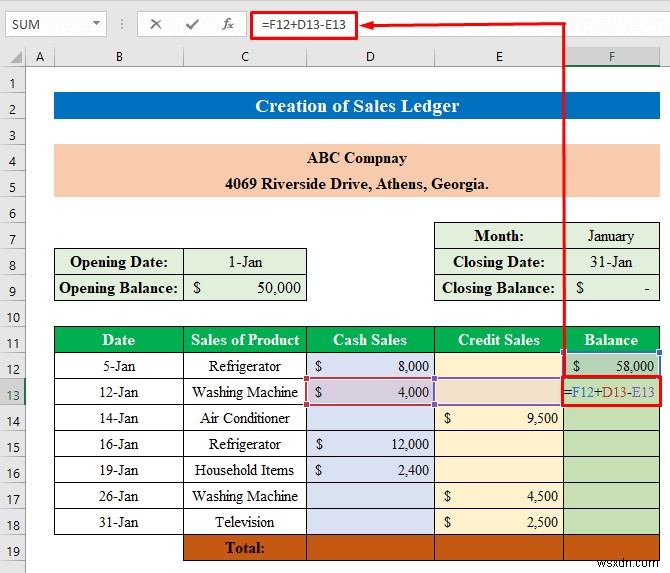 How to Create Sales and Purchase Ledger in Excel