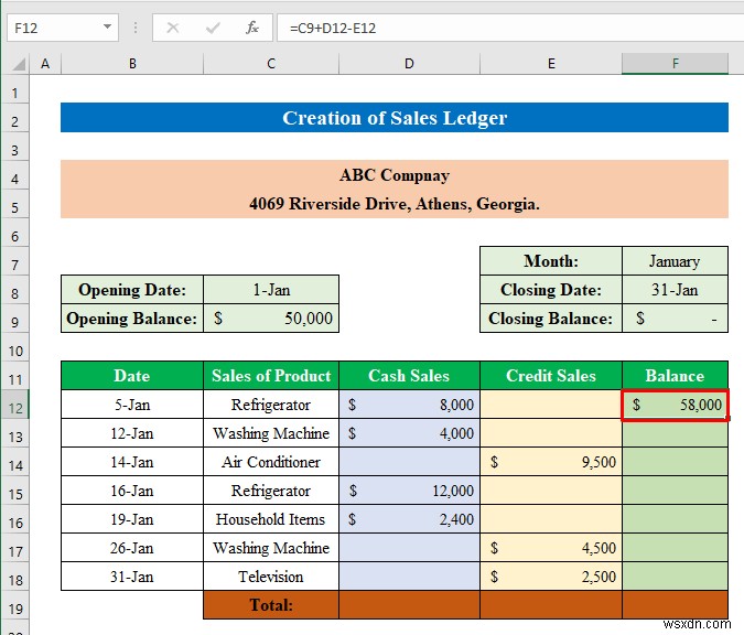 How to Create Sales and Purchase Ledger in Excel
