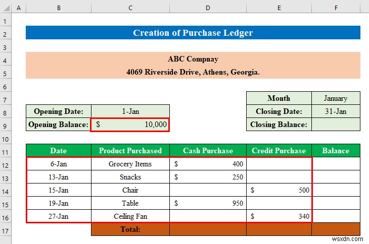 How to Create Sales and Purchase Ledger in Excel