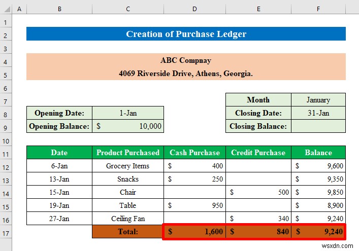 How to Create Sales and Purchase Ledger in Excel