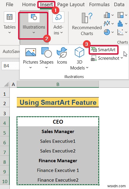 How to Create Hierarchy in Excel (3 Easy Ways)