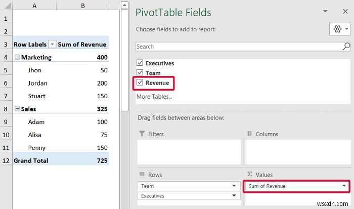 How to Create Hierarchy in Excel (3 Easy Ways)