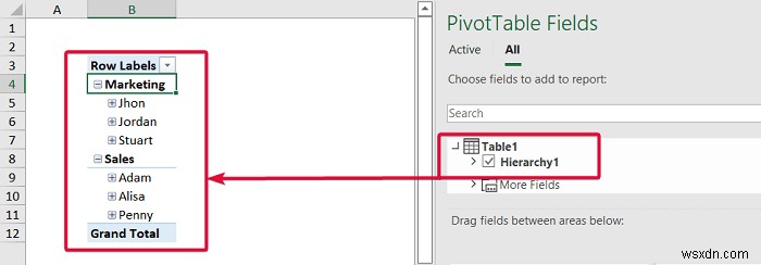 How to Create Hierarchy in Excel (3 Easy Ways)