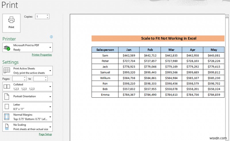 [Solved!] Print Scale to Fit Not Working in Excel