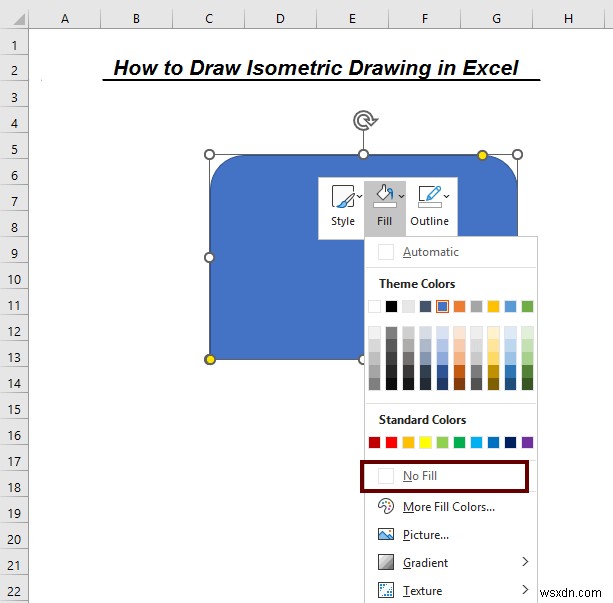 How to Draw Isometric Drawing in Excel (with Easy Steps)