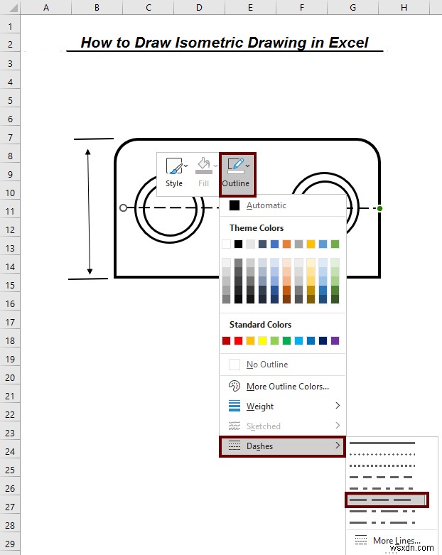 How to Draw Isometric Drawing in Excel (with Easy Steps)