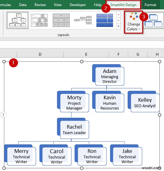 How to Make Hierarchy Chart in Excel (3 Easy Ways)