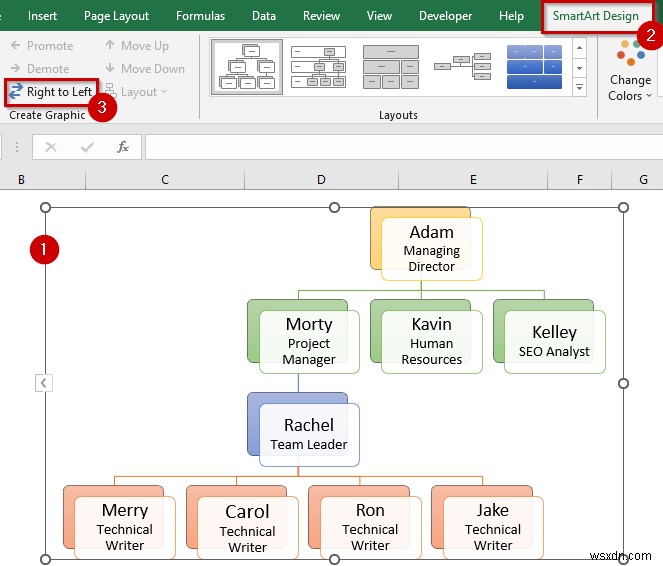 How to Make Hierarchy Chart in Excel (3 Easy Ways)