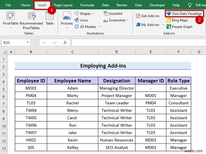 How to Make Hierarchy Chart in Excel (3 Easy Ways)