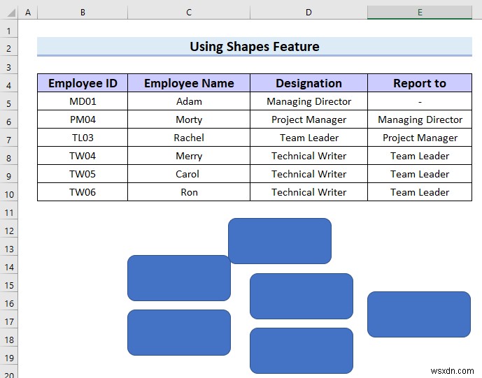 How to Make Hierarchy Chart in Excel (3 Easy Ways)