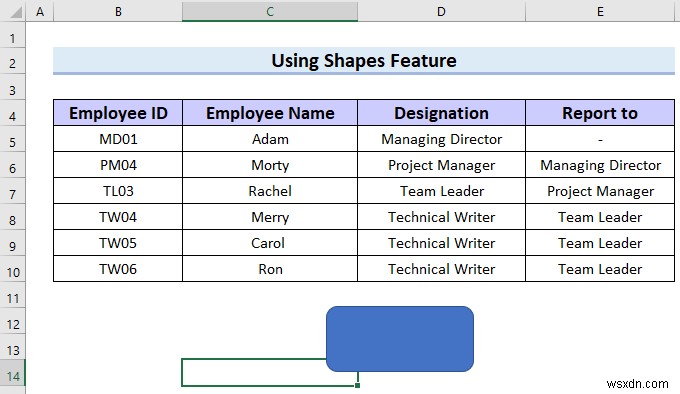 How to Make Hierarchy Chart in Excel (3 Easy Ways)