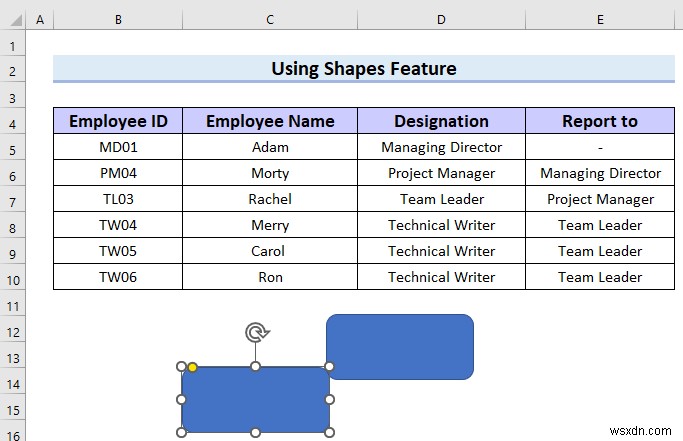 How to Make Hierarchy Chart in Excel (3 Easy Ways)