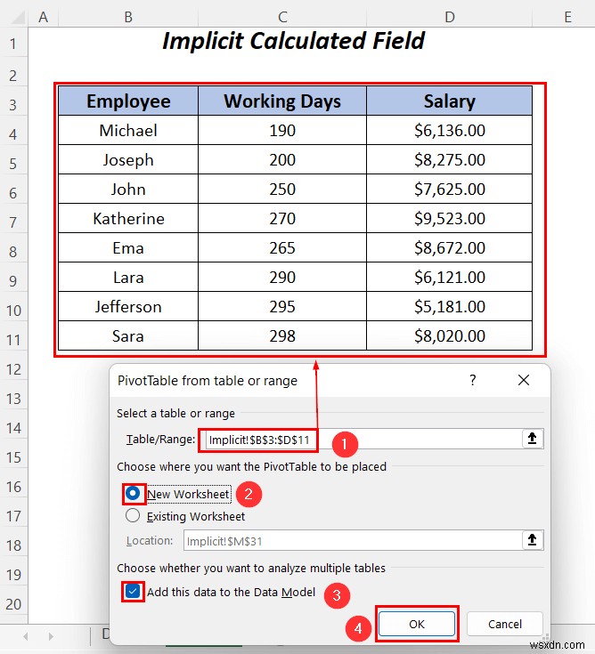 How to Create Calculated Field in Pivot Table Data Model
