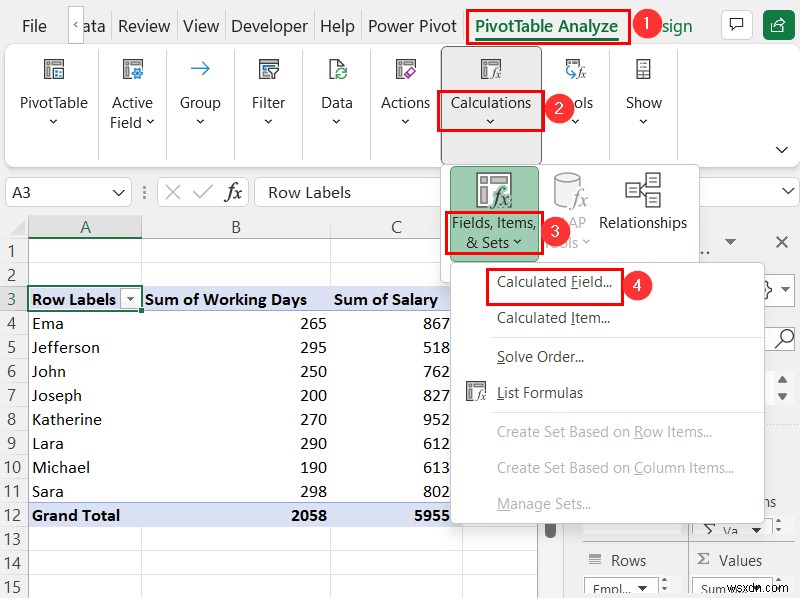 How to Create Calculated Field in Pivot Table Data Model