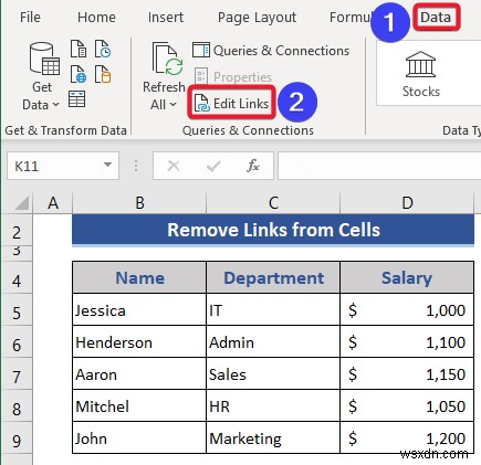 How to Remove Unknown Links in Excel (4 Suitable Examples)
