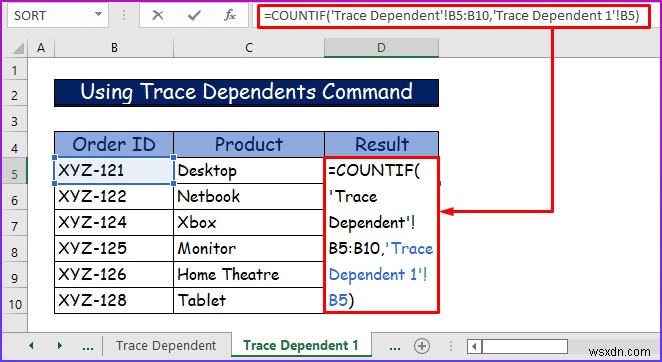 How to Trace Dependents Across Sheets in Excel (2 Easy Ways)