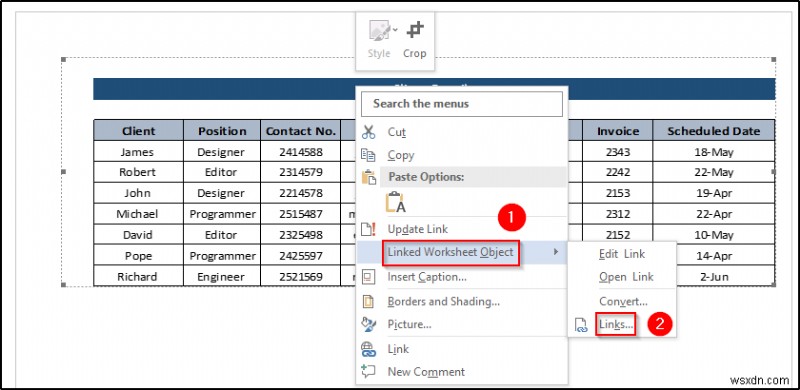 How to Remove Excel Links from Word Document