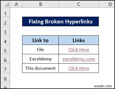 How to Fix Broken Hyperlinks in Excel (5 Ways)