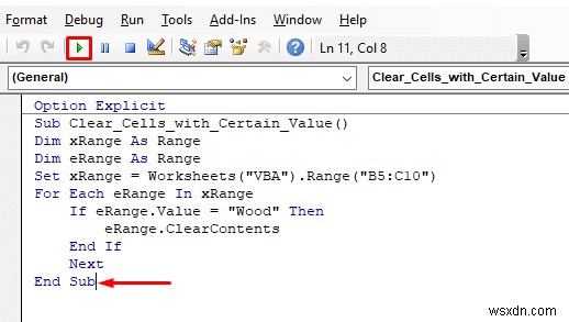 How to Clear Cells with Certain Value in Excel (2 Ways)