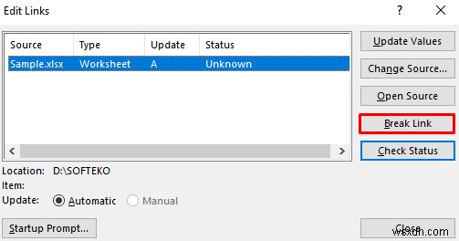 How to Break Links in Excel Before Opening File (With Easy Steps)