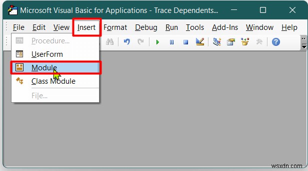 How to Trace Dependents to Another Sheet in Excel