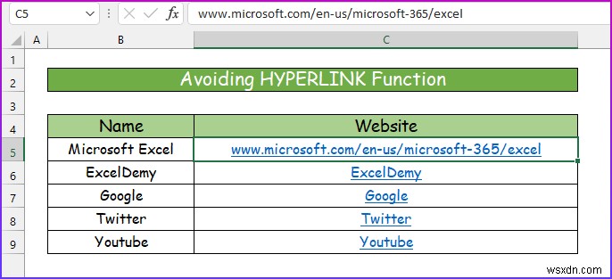 [Solved]: Remove Hyperlink Not Showing in Excel (2 Solutions)