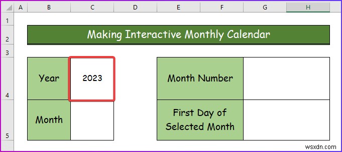 How to Make an Interactive Calendar in Excel (2 Easy Ways)