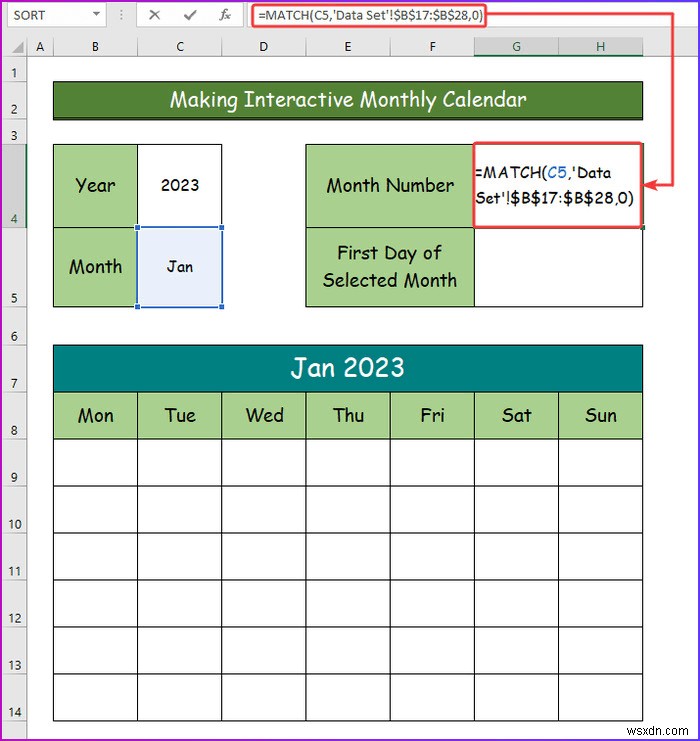 How to Make an Interactive Calendar in Excel (2 Easy Ways)