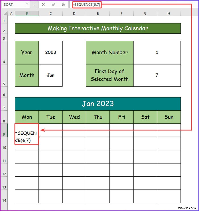 How to Make an Interactive Calendar in Excel (2 Easy Ways)