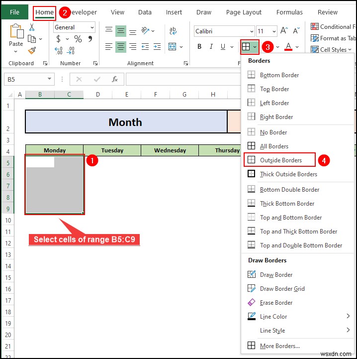 How to Make a Blank Calendar in Excel (Download Free Template)