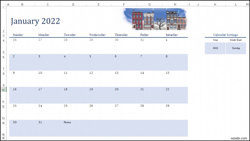 How to Make a Blank Calendar in Excel (Download Free Template)