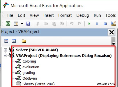 How to Display References Dialog Box in Excel