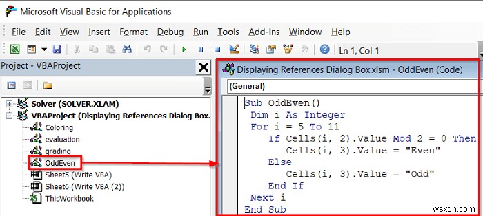 How to Display References Dialog Box in Excel