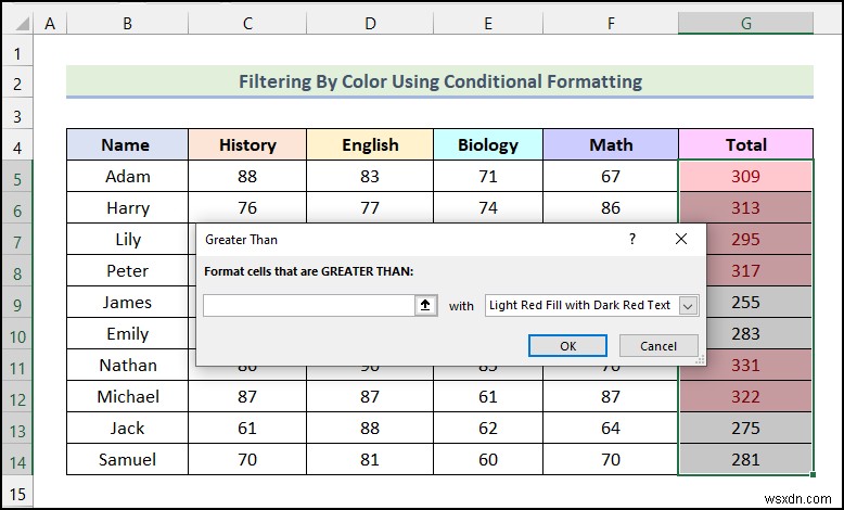 How to Filter by Color Using Conditional Formatting in Excel