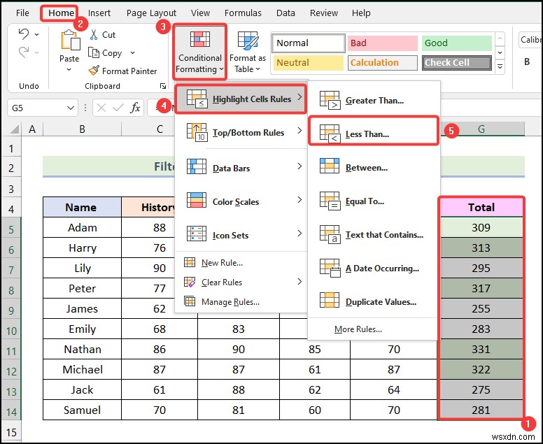 How to Filter by Color Using Conditional Formatting in Excel