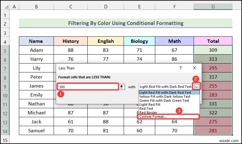 How to Filter by Color Using Conditional Formatting in Excel