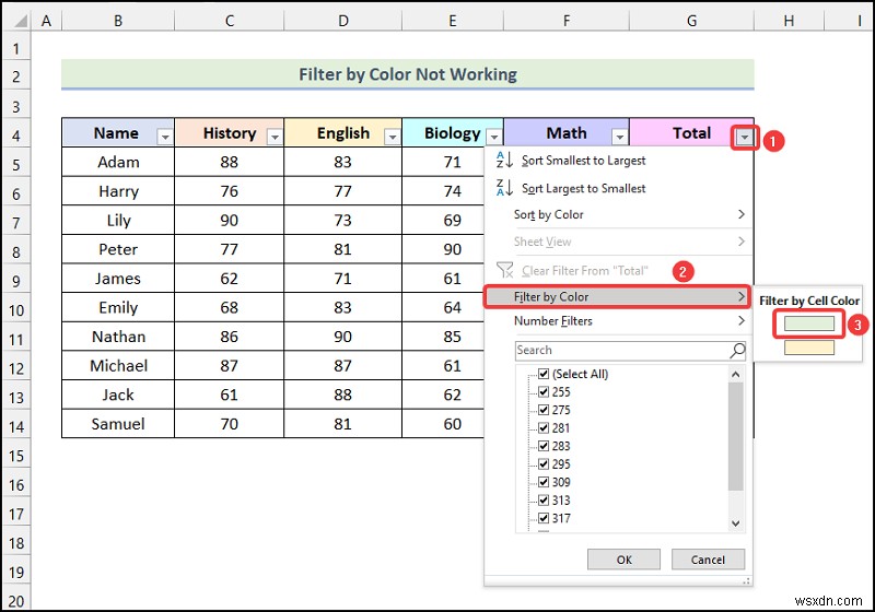 How to Filter by Color Using Conditional Formatting in Excel