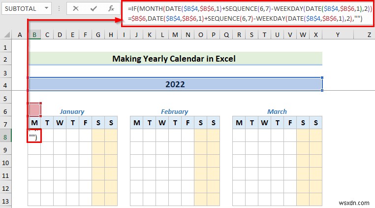 How to Make a Calendar in Excel Without Template (2 Examples)